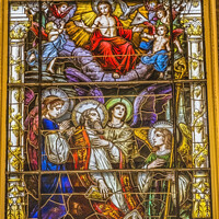 Buy canvas prints of Saint Augustine Jesus Stained Glass Cathedral Saint Augustine Fl by William Perry