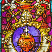 Buy canvas prints of Sacred Heart Jesus Stained Glass Cathedral Saint Augustine Flori by William Perry