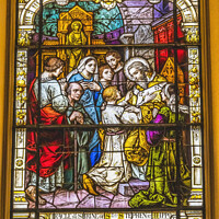 Buy canvas prints of Saint Augustine Miracle Stained Glass Cathedral Saint Augustine  by William Perry