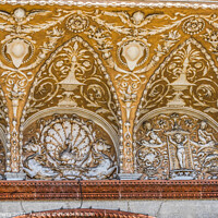 Buy canvas prints of Stone Decorations Entrance Gate Flagler College St Augustine Flo by William Perry