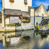 Buy canvas prints of Old Buildings Mill Aure River Bayeux Center Normandy France by William Perry