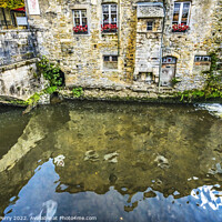 Buy canvas prints of Old Buildings Aure River Bayeux Center Normandy France by William Perry