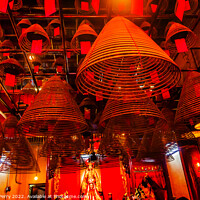 Buy canvas prints of Incense Cones Hanging Chinese Gods Man Mo Temple  Hong Kong by William Perry