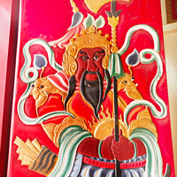 Buy canvas prints of Guan Yu Door Tin Hau Temple,Sea Godess, Stanley, Hong Kong by William Perry