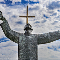 Buy canvas prints of Large Cross Father Statue Mission Saint Augustine Florida by William Perry
