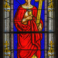 Buy canvas prints of Saint Lucy Stained Glass Trinity Church Saint Augustine Florida by William Perry