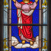 Buy canvas prints of Jesus Ascension Stained Glass Trinity Parish Church Saint August by William Perry