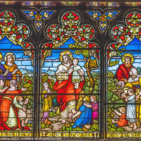 Buy canvas prints of Jesus Children Stained Glass Trinity Church Saint Augustine by William Perry