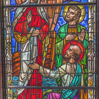 Buy canvas prints of Jesus Disciples Stained Glass Church Saint Augustine Florida by William Perry
