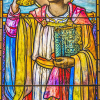 Buy canvas prints of Saint Fides Faith Stained Glass Church Saint Augustine Florida by William Perry