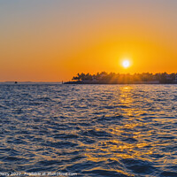 Buy canvas prints of Sunset Mallory Square Dock Key West Florida by William Perry
