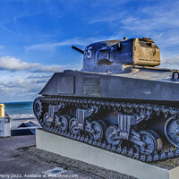 Buy canvas prints of Sherman US Tank Monument Arromanches-les-Bains Normandy France by William Perry