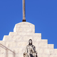 Buy canvas prints of Cross Mary Statue Mission Santa Barbara California by William Perry
