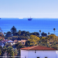 Buy canvas prints of Oil Well Offshore Platforms Santa Barbara California by William Perry