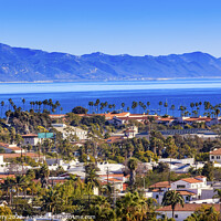 Buy canvas prints of Buildings Coastline Pacific Ocean Santa Barbara California by William Perry
