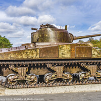 Buy canvas prints of Sherman US Tank Monument Omaha Beach Area Normandy France by William Perry
