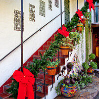 Buy canvas prints of Christmas Decorations Old San Diego California by William Perry