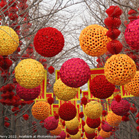 Buy canvas prints of Chinese, Lunar New Year Decorations Ditan Park, Beijing China by William Perry