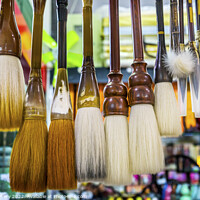 Buy canvas prints of Chinese Colorful Souvenir Ink Brushes Beijing, China  by William Perry