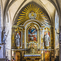 Buy canvas prints of Altar Saint Mary Church Basilica St Marie Eglise Normandy France by William Perry