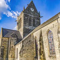 Buy canvas prints of US Paratrooper Saint Mary Church St Marie Eglise Normandy France by William Perry