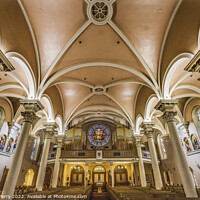 Buy canvas prints of Basilica Organ Stained Glass Saint Mary Basilica Phoenix Arizona by William Perry