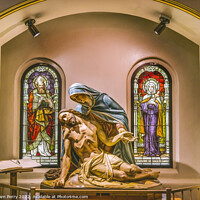 Buy canvas prints of Pieta Mary Jesus Statues Saint Mary Basilica Phoenix Arizona by William Perry