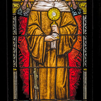 Buy canvas prints of Saint Clare Stained Glass Saint Mary Basilica Phoenix Arizona by William Perry