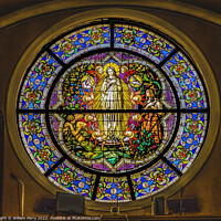 Buy canvas prints of Angels Mary Stained Glass Saint Mary Basilica Phoenix Arizona by William Perry