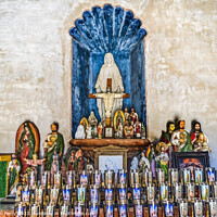 Buy canvas prints of Mary Crucifix Chapel Mission San Xavier Church Tucson Arizona by William Perry