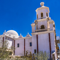 Buy canvas prints of Towers Mission San Xavier del Bac Catholic Church Tuscon Arizona by William Perry