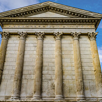 Buy canvas prints of Maison Caree Ancient Roman Temple Nimes Gard France by William Perry