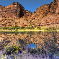 Buy canvas prints of Colorado River Rock Canyon Reflection Moab Utah  by William Perry