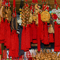 Buy canvas prints of Chinese Colorful Red Souvenirs Yuyuan Shanghai China by William Perry