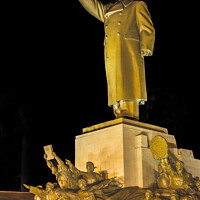 Buy canvas prints of Mao Heroes Statue Zhongshan Square Shenyang China Night by William Perry