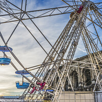 Buy canvas prints of Christmas Ferris Wheel Roman Arena Nimes Gard France by William Perry