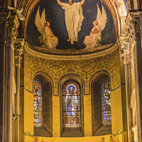 Buy canvas prints of Chapel Fresco Saint Paul Church Nimes Gard France by William Perry