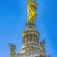 Buy canvas prints of Golden Mary Statue Notre Dame de la Garde Marseille France by William Perry