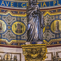 Buy canvas prints of Black Madonna Basilica Notre Dame de la Garde Church Marseille F by William Perry