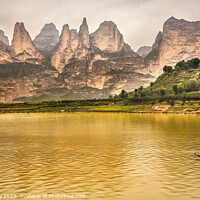 Buy canvas prints of Liujiaxia Reservoir Canyon Lanzhou Gansu China by William Perry