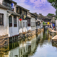 Buy canvas prints of Zhouzhuang Jiangsu Province China Ancient City with Canals by William Perry