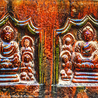 Buy canvas prints of Ancient Buddha Bricks Buddhist Iron Pagoda Kaifeng Henan China by William Perry
