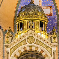 Buy canvas prints of Cathedral Saint Mary Mejor Basilica Altar Marseille France by William Perry