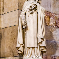 Buy canvas prints of Virgin Mary Statue Cathedral Saint Mary Mejor Basilica Marseille by William Perry