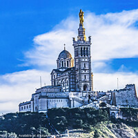 Buy canvas prints of Notre Dame de la Garde Church Marseille France by William Perry