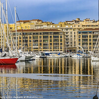 Buy canvas prints of Yachts Boats Waterfront Reflection Marseille France by William Perry