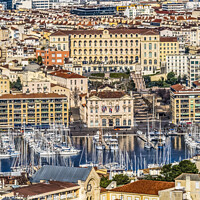 Buy canvas prints of Hotel de Ville Town Hall Cityscape Harbor Marseille France by William Perry