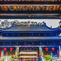 Buy canvas prints of Six Banyan Tree Buddhist Temple Guangzhou Guangdong China by William Perry