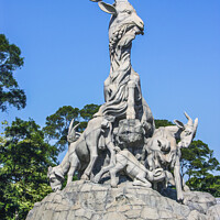 Buy canvas prints of Five Goat Statue Yue Xiu Park Guangzhou Guangdong China by William Perry