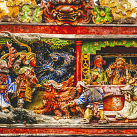 Buy canvas prints of Ceramic Figures Chen Taoist Temple Guangzhou Guangdong China by William Perry